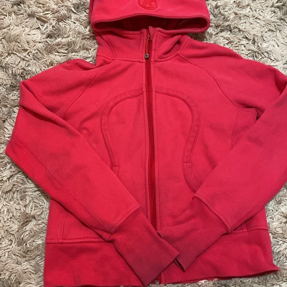 Pink Lululemon Scuba Hoodie full zip